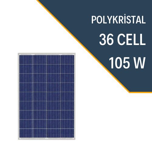 105w-poly LEXRON 105W POLYKRİSTAL GÜNEŞ PANELİ