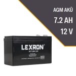 LEXRON 7.2AH-12V KURU TİP AKÜ