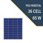 LEXRON 65W POLYKRİSTAL GÜNEŞ PANELİ