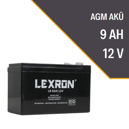 9ah LEXRON 9AH-12V KURU TİP AKÜ